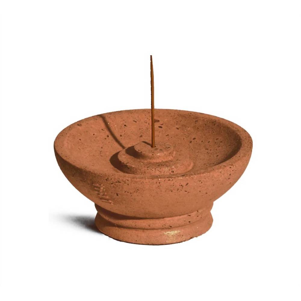 NEW MISC. GOODS CO. concrete incense holder in terracotta